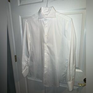 White Men's Slim Fit Dress Shirt